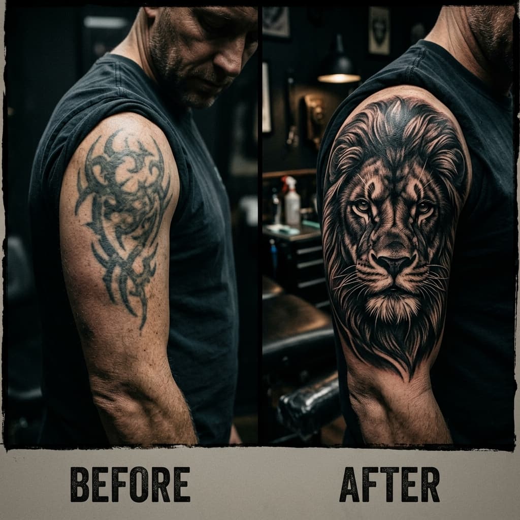 Tribal to Realistic Lion - After